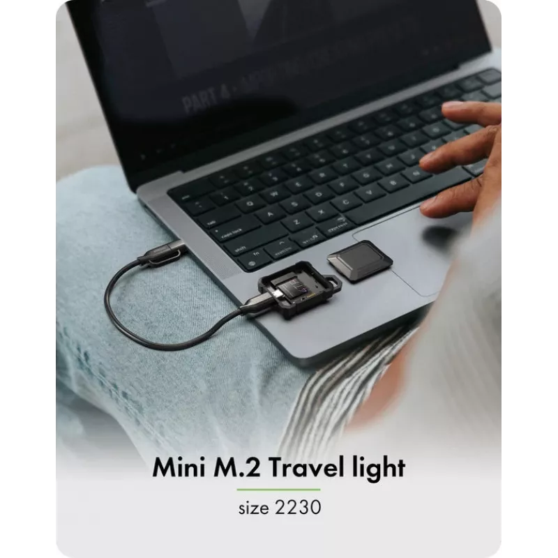 M.2 NVMe SSD-kotelo icybox IB-1601MP-CU31 USB 3.2 Gen 2 Type-C 10 Gbps