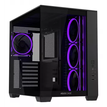 ASUS A32 PLUS TG ARGB tietokonekotelo, musta, ATX/micro ATX/Mini-ITX