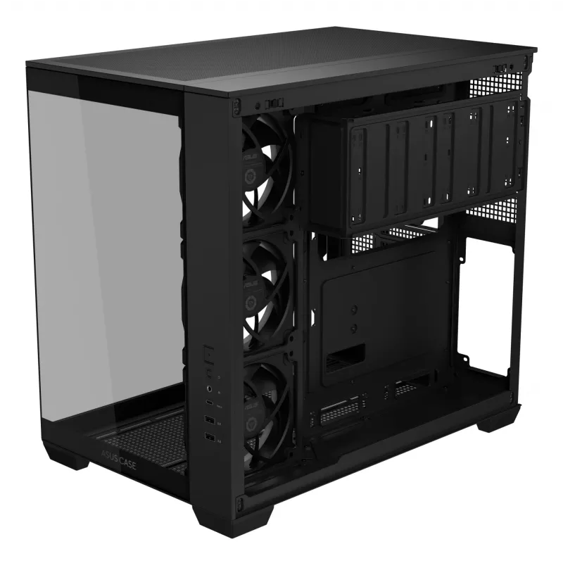 ASUS A32 PLUS TG ARGB tietokonekotelo, musta, ATX/micro ATX/Mini-ITX