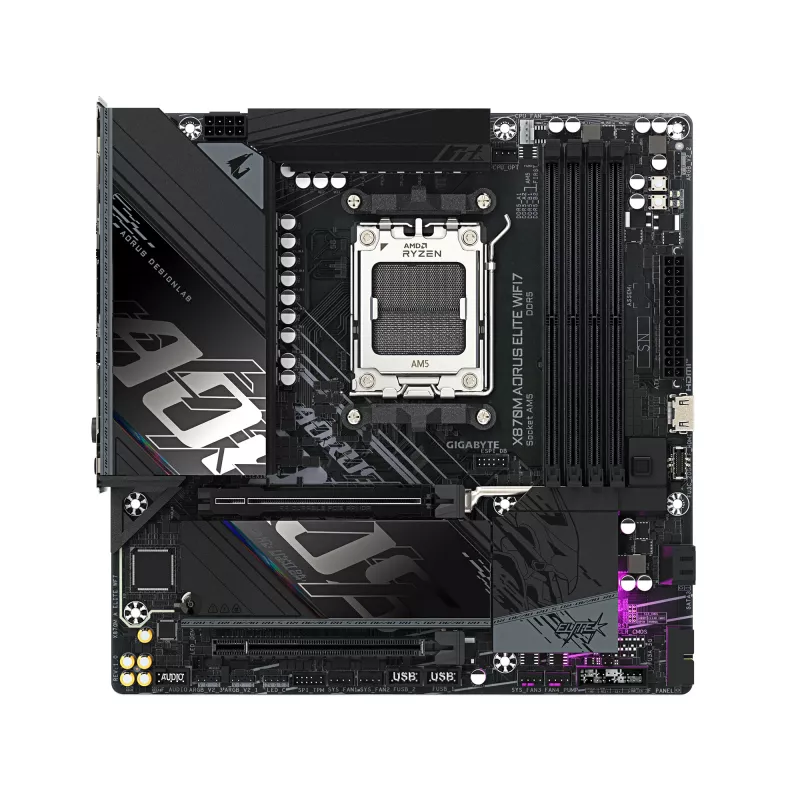 Emolevy GIGABYTE X870M AORUS ELITE WIFI7, AMD X870, kanta AM5, ATX