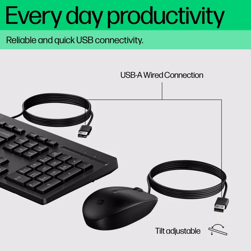 Hiiri HP 225 langallinen hiiri ja näppäimistö -yhdistelmä G2 USB