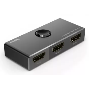 HAMA 8K HDMI kaksisuuntainen kytkin — 1 tulo 2 lähtöön / 2 tuloa 1 lähtöön, malli 00205324