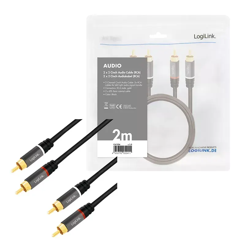 Audiokaapeli 2m LogiLink CA1204