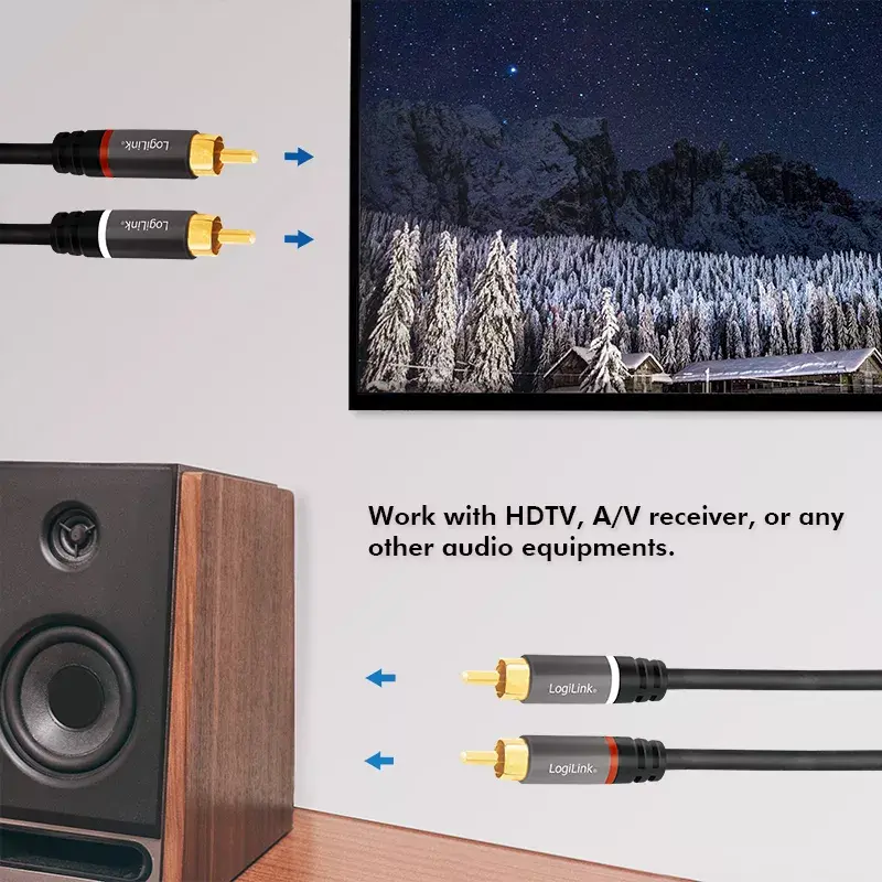 Audiokaapeli 2m LogiLink CA1204