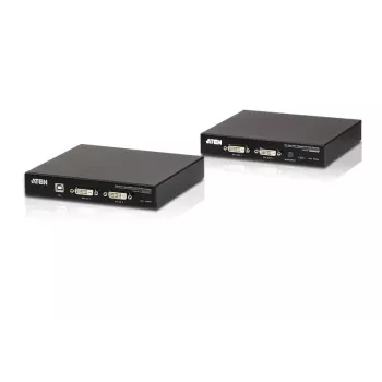 ATEN USB 2.0 DVI Dual View HDBaseT 2.0 KVM-jatko audio ja RS232 (150 m)