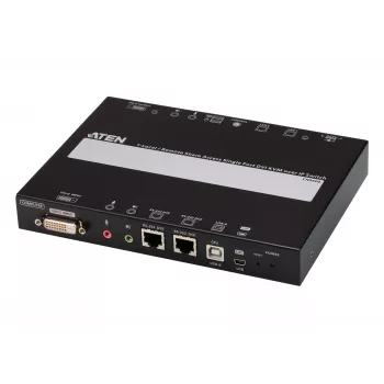 ATEN 1-paikallinen/etäjaettu käyttö yksiporttinen DVI KVM over IP -kytkin