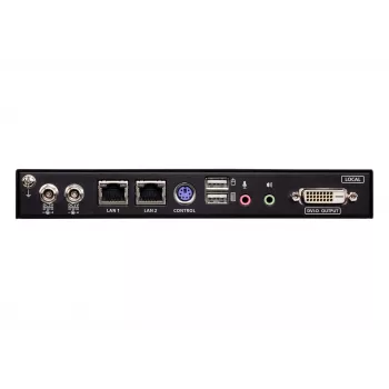 ATEN 1-paikallinen/etäjaettu käyttö yksiporttinen DVI KVM over IP -kytkin