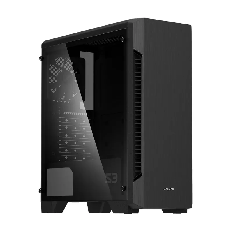 Zalman S3 TG tietokonekotelo Midi Tower musta