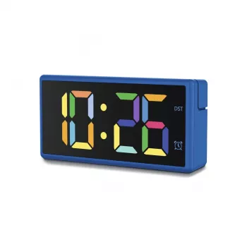Digitaalinen herätyskello Hama Ibiza sininen LCD paristo USB 150x34x73mm