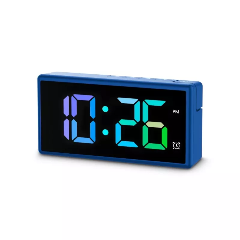 Digitaalinen herätyskello Hama Ibiza sininen LCD paristo USB 150x34x73mm