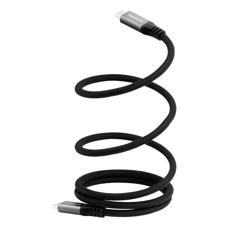 USB C - USB C datakaapeli ADATA CACCU3-100W-100AN-BK — USB 3.2 Gen 2 (10 Gbit/s), 1 m, musta