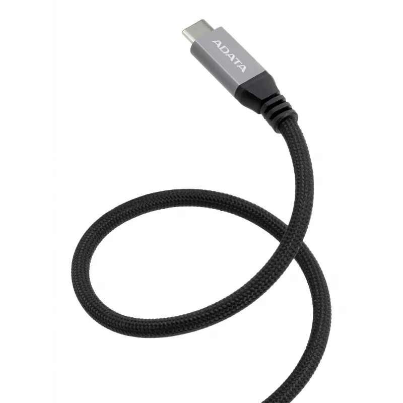 USB C - USB C datakaapeli ADATA CACCU3-100W-100AN-BK — USB 3.2 Gen 2 (10 Gbit/s), 1 m, musta