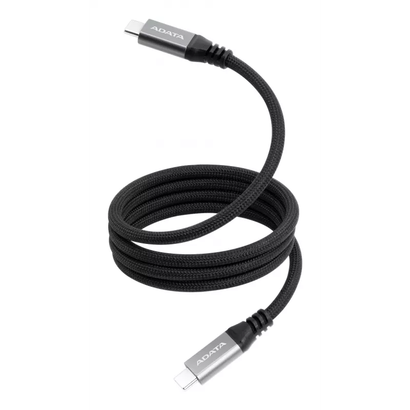 USB C - USB C datakaapeli ADATA CACCU3-100W-100AN-BK — USB 3.2 Gen 2 (10 Gbit/s), 1 m, musta