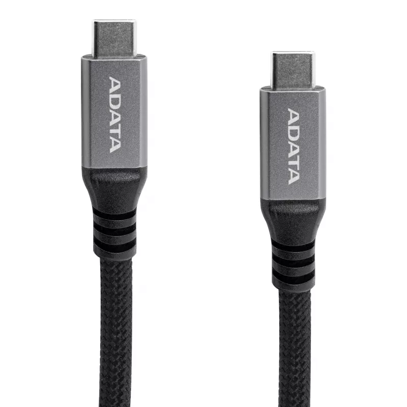 USB C - USB C datakaapeli ADATA CACCU3-100W-100AN-BK — USB 3.2 Gen 2 (10 Gbit/s), 1 m, musta