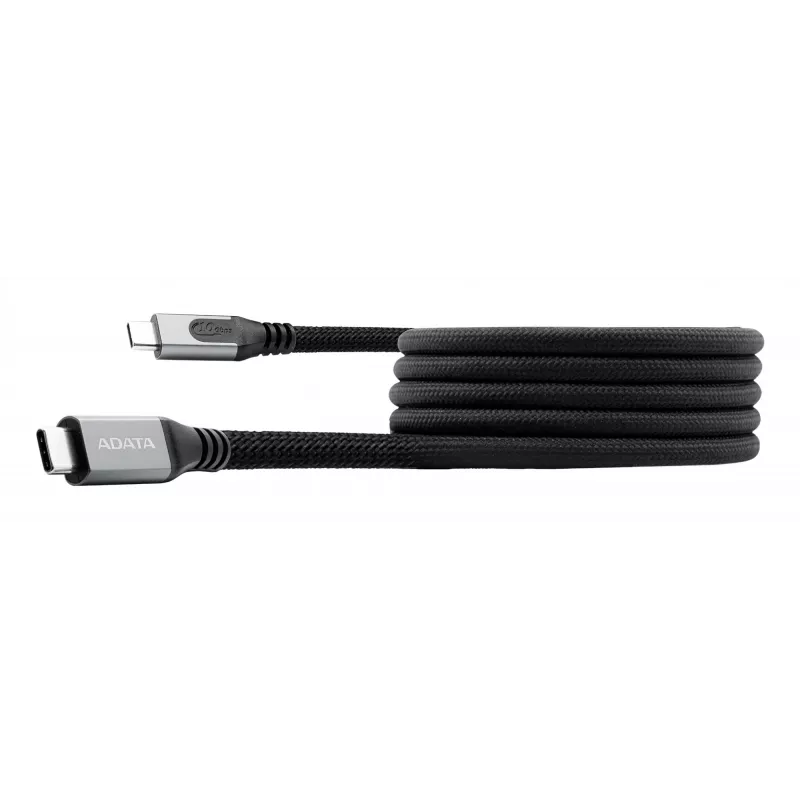 USB C - USB C datakaapeli ADATA CACCU3-100W-100AN-BK — USB 3.2 Gen 2 (10 Gbit/s), 1 m, musta