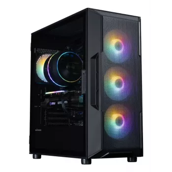 ZALMAN Mid-Tower-PC-kotelo I3 NEO V2, musta, 4x RGB-tuuletinta, ATX/microATX-tuki