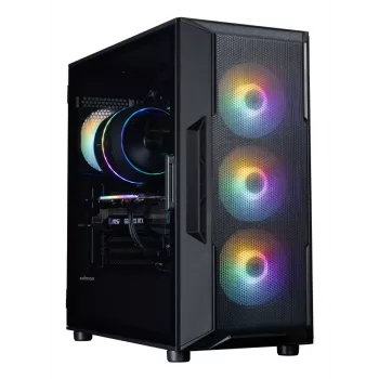 ZALMAN Mid-Tower-PC-kotelo I3 NEO V2, musta, 4x RGB-tuuletinta, ATX/microATX-tuki