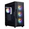 ZALMAN Mid-Tower-PC-kotelo I3 NEO V2, musta, 4x RGB-tuuletinta, ATX/microATX-tuki