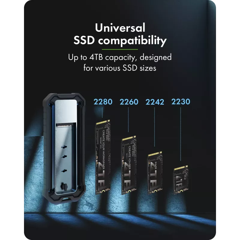 Lisävaruste: icybox IB-1827MCP-C31 M.2 NVMe ja SATA Dual-Bay-sovitin