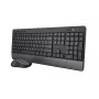 Trust Trezo näppäimistö ja hiiri sisältäen Universal RF Wireless QWERTY US English musta