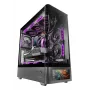 PC-kotelo TACENS Mars Gaming MCLCDPRO Midi Tower – musta, IPS 7,2 tuuman näyttö, virtalähde alhaalla, ATX/Micro‑ATX/Mini‑ITX tuki