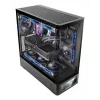 PC-kotelo TACENS Mars Gaming MCLCDPRO Midi Tower – musta, IPS 7,2 tuuman näyttö, virtalähde alhaalla, ATX/Micro‑ATX/Mini‑ITX tuki