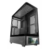 PC-kotelo TACENS Mars Gaming MCLCDPRO Midi Tower – musta, IPS 7,2 tuuman näyttö, virtalähde alhaalla, ATX/Micro‑ATX/Mini‑ITX tuki