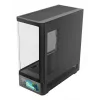 PC-kotelo TACENS Mars Gaming MCLCDPRO Midi Tower – musta, IPS 7,2 tuuman näyttö, virtalähde alhaalla, ATX/Micro‑ATX/Mini‑ITX tuki