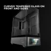 PC-kotelo TACENS Mars Gaming MCLCDPRO Midi Tower – musta, IPS 7,2 tuuman näyttö, virtalähde alhaalla, ATX/Micro‑ATX/Mini‑ITX tuki