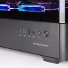 PC-kotelo TACENS Mars Gaming MCLCDPRO Midi Tower – musta, IPS 7,2 tuuman näyttö, virtalähde alhaalla, ATX/Micro‑ATX/Mini‑ITX tuki