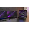PC-kotelo TACENS Mars Gaming MCLCDPRO Midi Tower – musta, IPS 7,2 tuuman näyttö, virtalähde alhaalla, ATX/Micro‑ATX/Mini‑ITX tuki