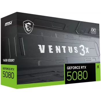 Näytönohjain MSI GeForce RTX 5080 16 GB GDDR7, PCIe 5.0, 256-bit, 303×121×49 mm, 360 W