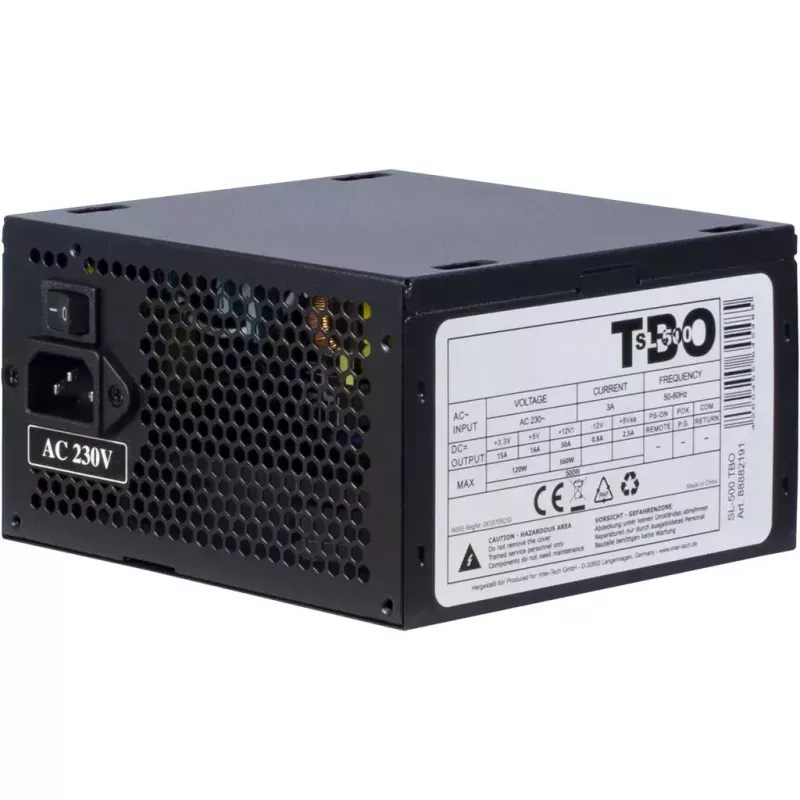 Virtalähde Inter-Tech SL-500 TBO 500 W