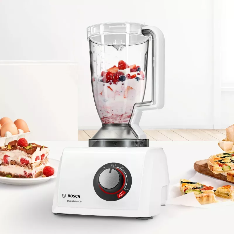 Yleiskone Bosch MC812W501 — 1000 W, 3,9 L kulho, valkoinen, ruostumattomat terät