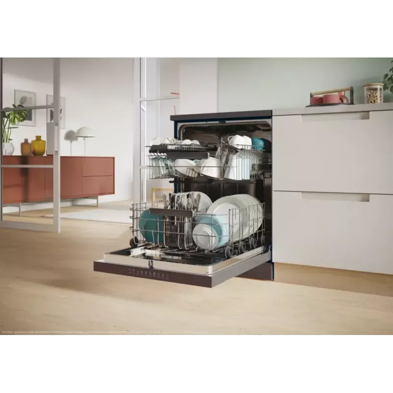 Vapaasti seisova astianpesukone CANDY CF 5C6F0B — 15 astiastoa, 46 dB, täysikokoinen (60 cm), musta