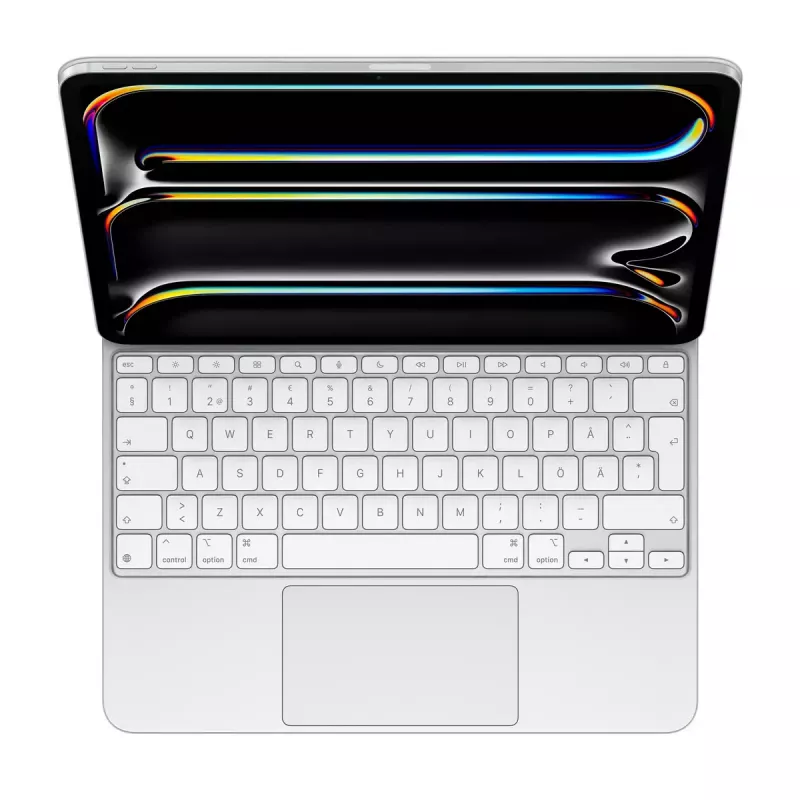 Apple Magic Keyboard iPad Pro 13 inch M4 ruotsalainen valkoinen langaton ohjauslevy