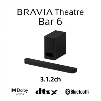 Soundbar Sony HT-B600 3.1.2 kanavaa 350 W langattomalla subwooferilla, musta