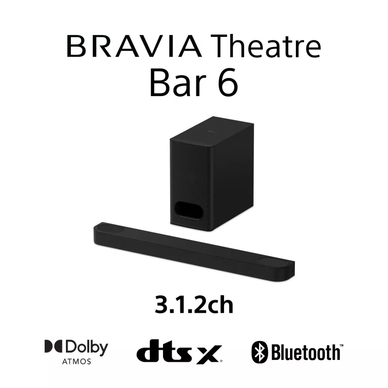 Soundbar Sony HT-B600 3.1.2 kanavaa 350 W langattomalla subwooferilla, musta