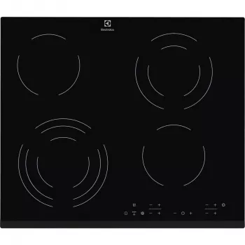 Electrolux EHF6343FOK musta kalusteisiin asennettava 60 cm keraaminen liesi 4 keittoaluetta