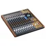 Tascam MODEL 16 äänimikseri, 16 kanavaa, 16-raitainen digitaalinen tallennin, 20-30000 Hz, musta/kulta/puu