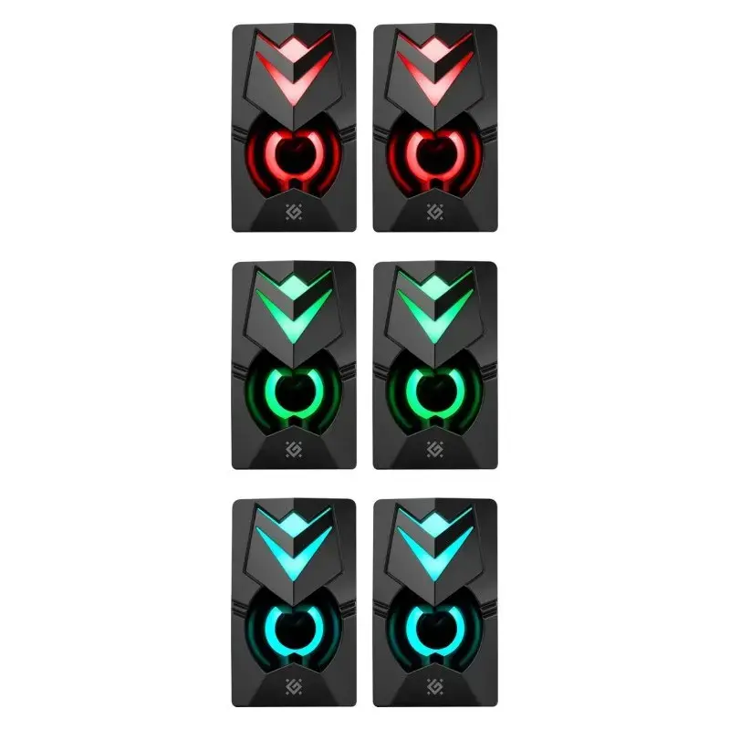 DEFENDER J4 2.0 6W PC-kaiuttimet LED USB, 3,5 mm, 90–20000 Hz, musta