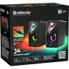 DEFENDER J4 2.0 6W PC-kaiuttimet LED USB, 3,5 mm, 90–20000 Hz, musta