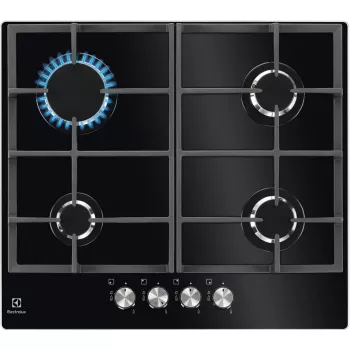 Electrolux KGG6426K musta kalusteisiin asennettava 56 cm kaasu 4 aluetta