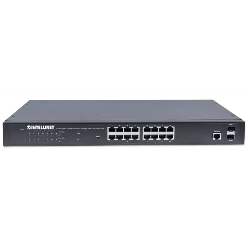 Hallittava kytkin Intellinet 16-porttinen Gigabit Ethernet PoE+