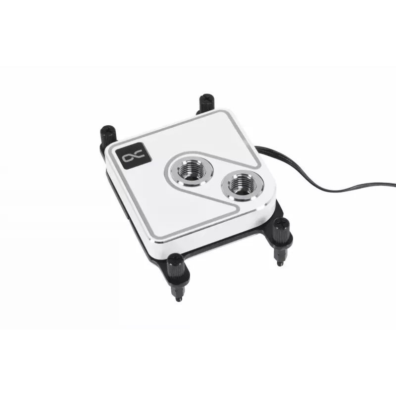 Alphacool Core 1 Aurora 13834 suoritinvesilohko, ARGB, 3-pin, G1/4, messinki/kupari/nikkeli, läpinäkyvä valkoinen