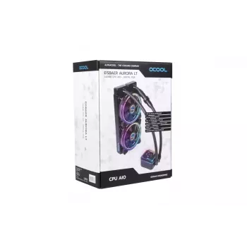 Yhdistelmänestekylmäjäädytin Alphacool Eisbaer Aurora LT240 12 cm musta
