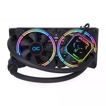 Yhdistelmänestekylmäjäädytin Alphacool Eisbaer Aurora LT240 12 cm musta