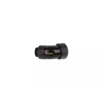 Alphacool Eiszapfen 17407 45 asteen käännettävä Hard Tube -liitin, G1/4 ulkokierre - 13 mm ulkohalkaisija, syvänmusta