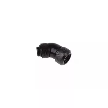 Alphacool Eiszapfen 17407 45 asteen käännettävä Hard Tube -liitin, G1/4 ulkokierre - 13 mm ulkohalkaisija, syvänmusta