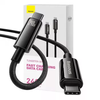 USB-C - USB-C -kaapeli Baseus Tungsten Gold 240W 3m